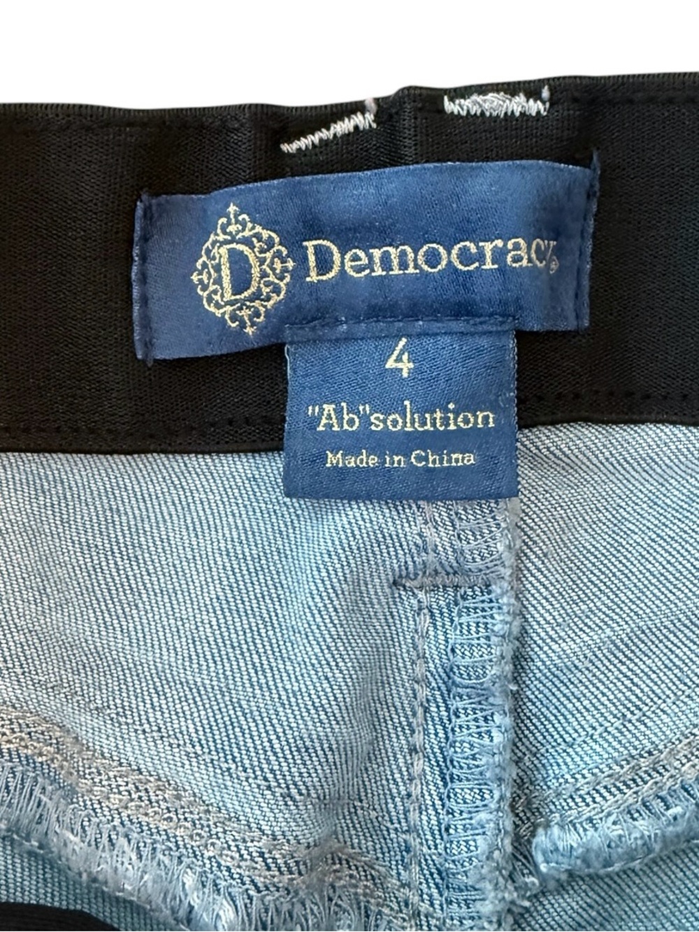 Democracy Womens "Ab"solution Skyrise Wide Leg Jeans + Sz 4 - Picture 5 of 7